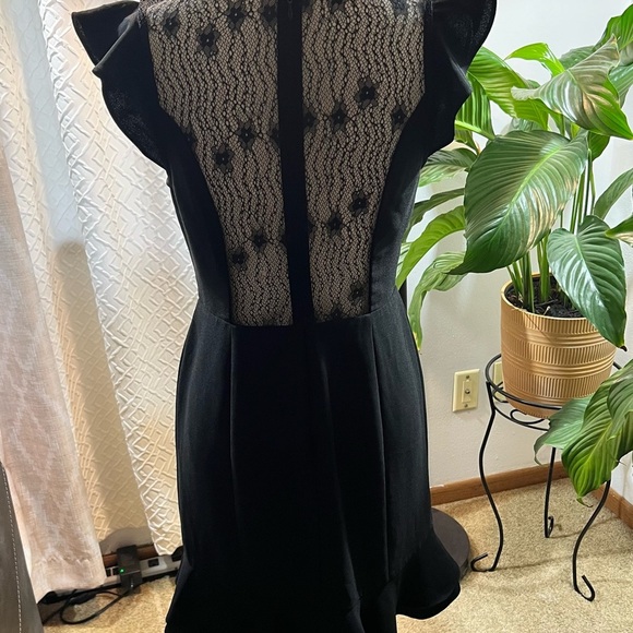 19 Cooper Womens Black Ruffled Lace women dress - Picture 4 of 12